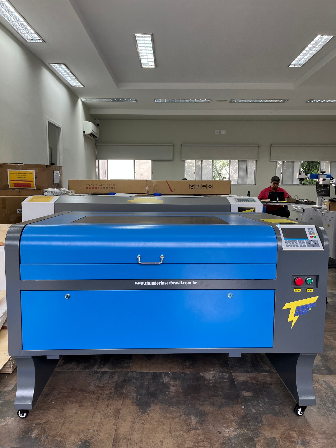 Máquina laser CO₂ azul Thunder